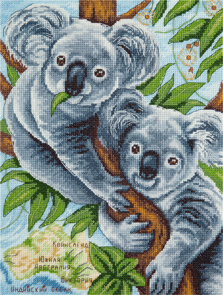 Набор для вышивания PANNA Ж-1927 Пушистые коалы 