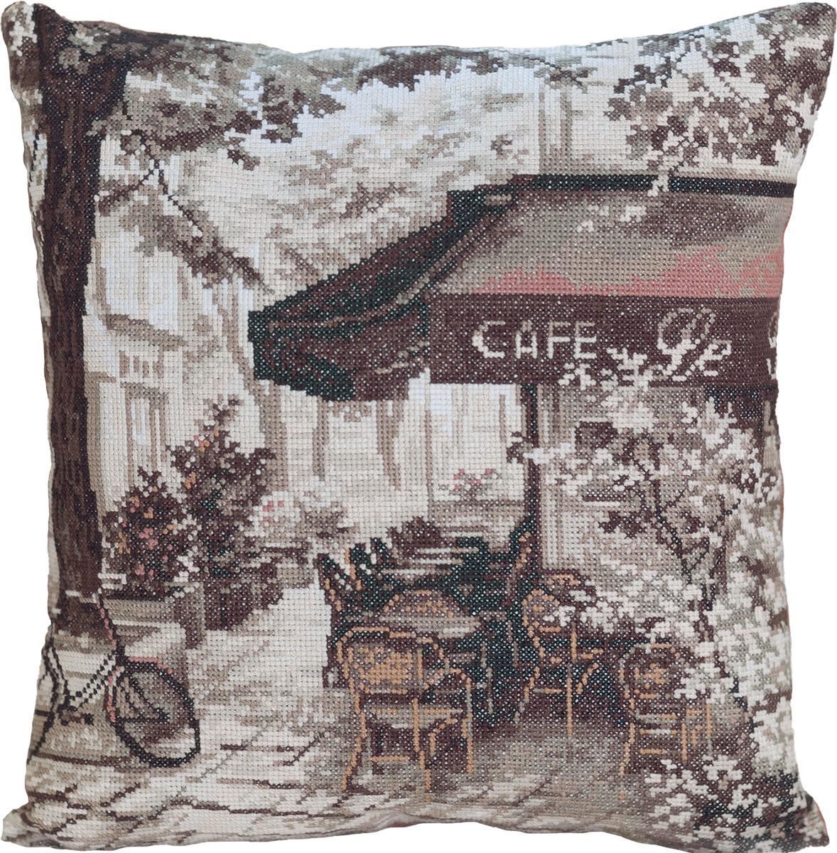 Набор для вышивания PANNA ПД-1726 Подушка Парижское кафе 