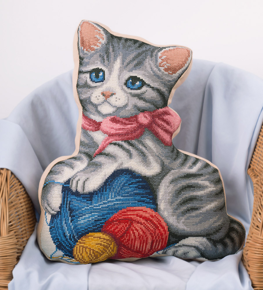 Набор для вышивания PANNA ПД-1884 Подушка Мой котенок 