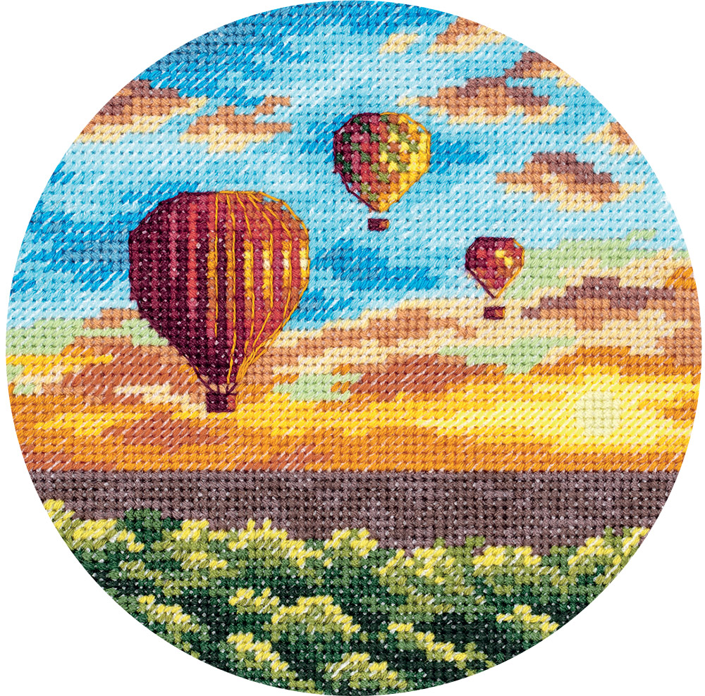 Набор для вышивания PANNA Воздушные шары на закате 